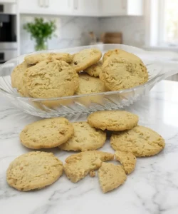 Una fuente de cristal de galletas de desayuno ecológicas a granel de Biogredos