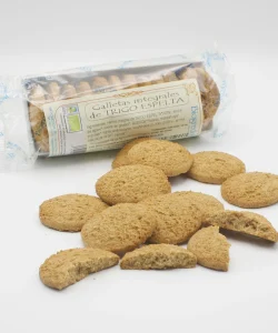 galletas integrales de trigo espelta ecológicas envasadas y unas pocas a granel