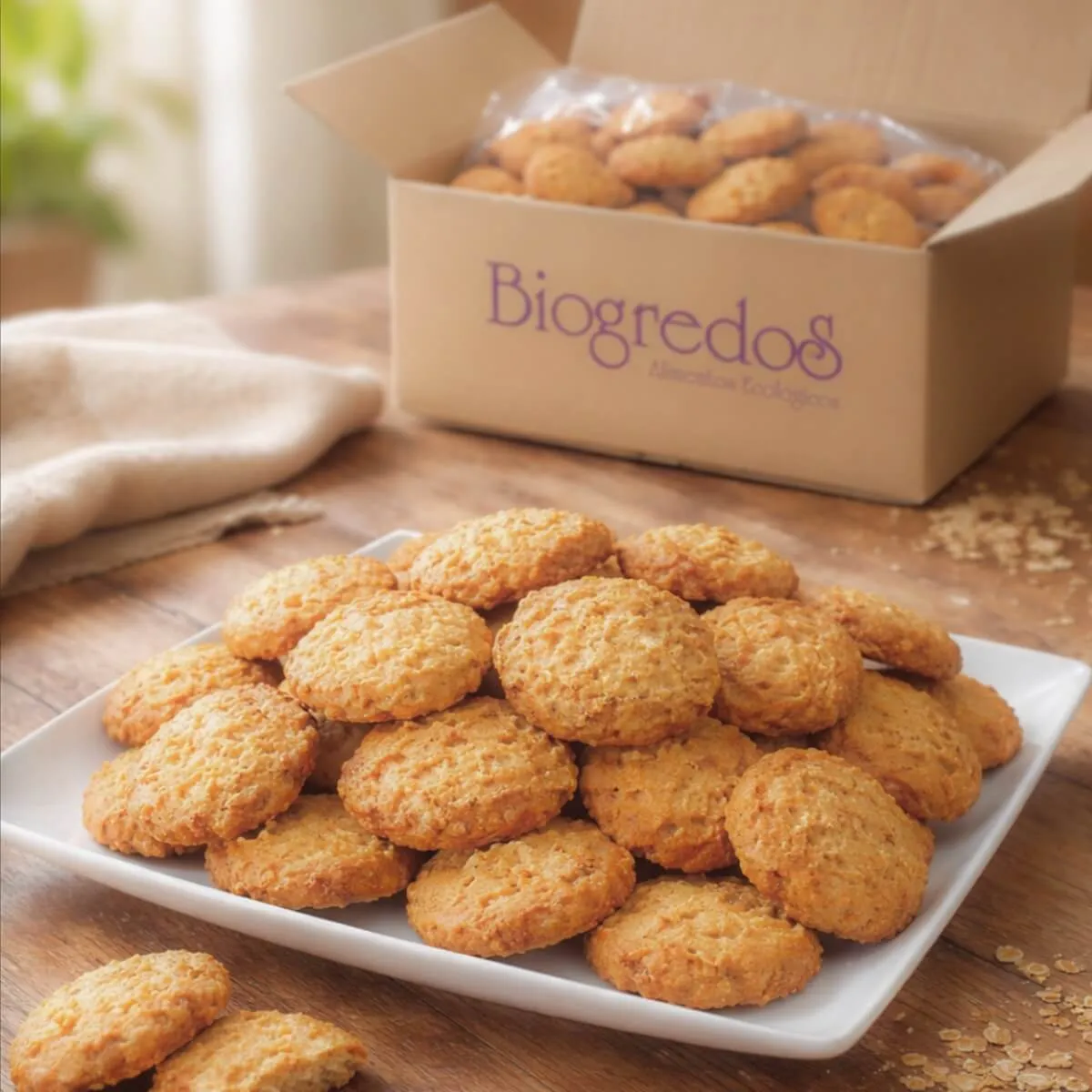 galletas de avena ecológicas a granel y en caja