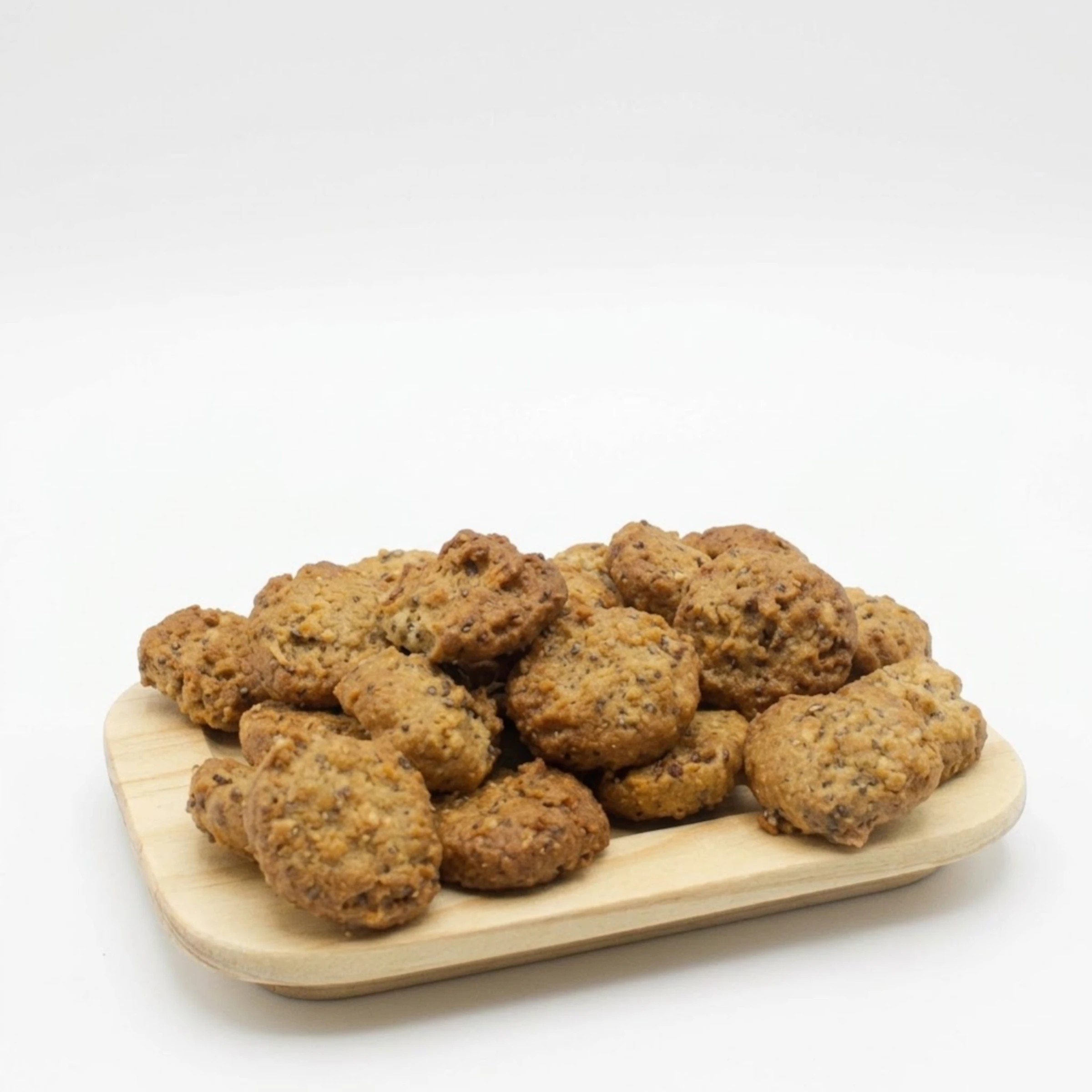 chialletas sin gluten y sin lactosa ecológicas de Biogredos en plato de madera